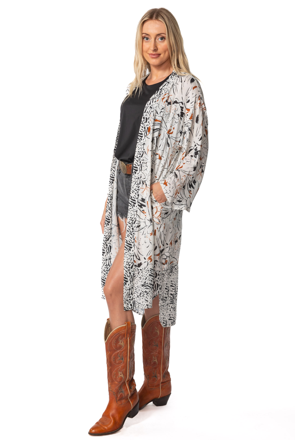 Kimono - Tatiana Long Mid Calf