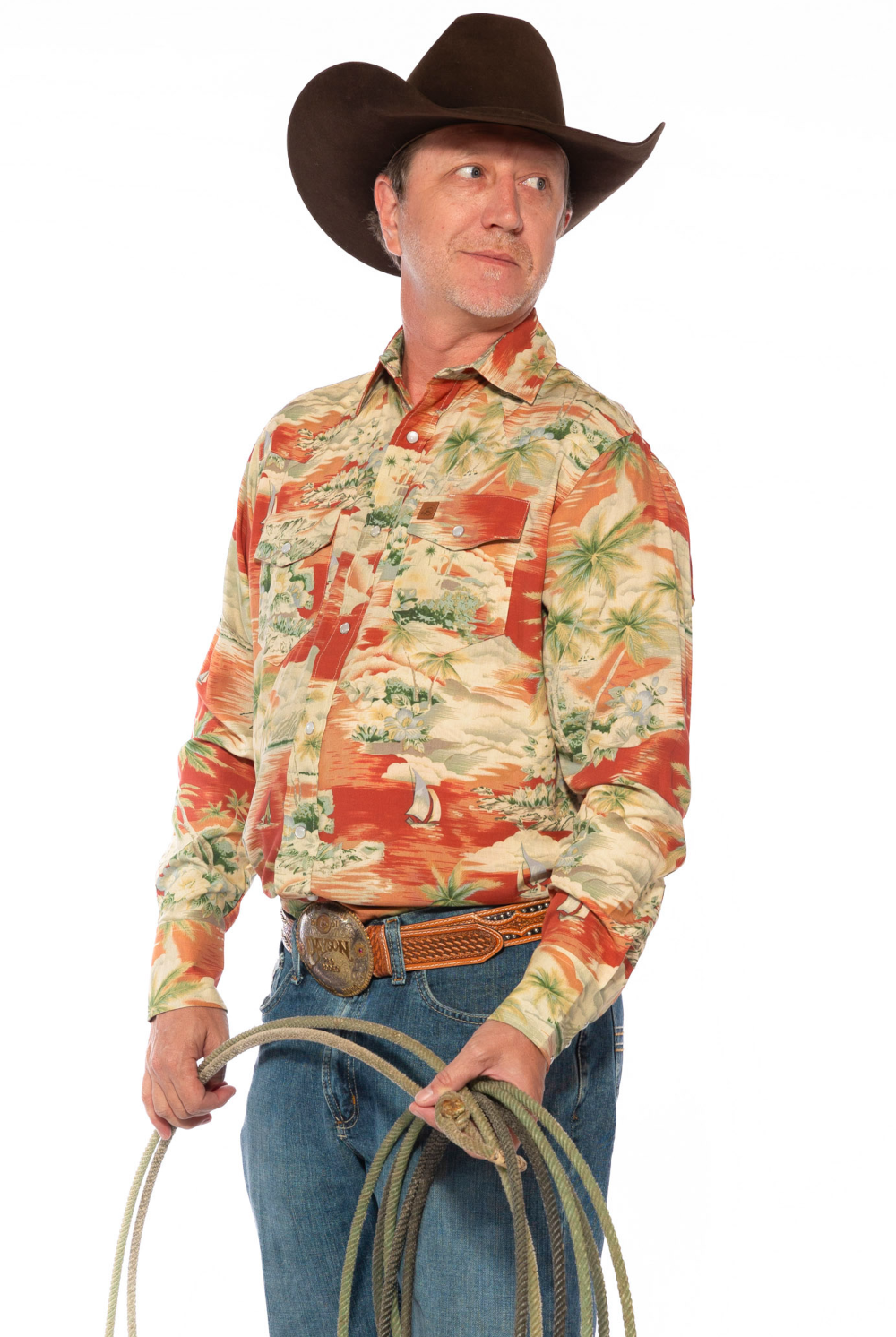 Top - Sheridan Men's Shirt Bahama Coral