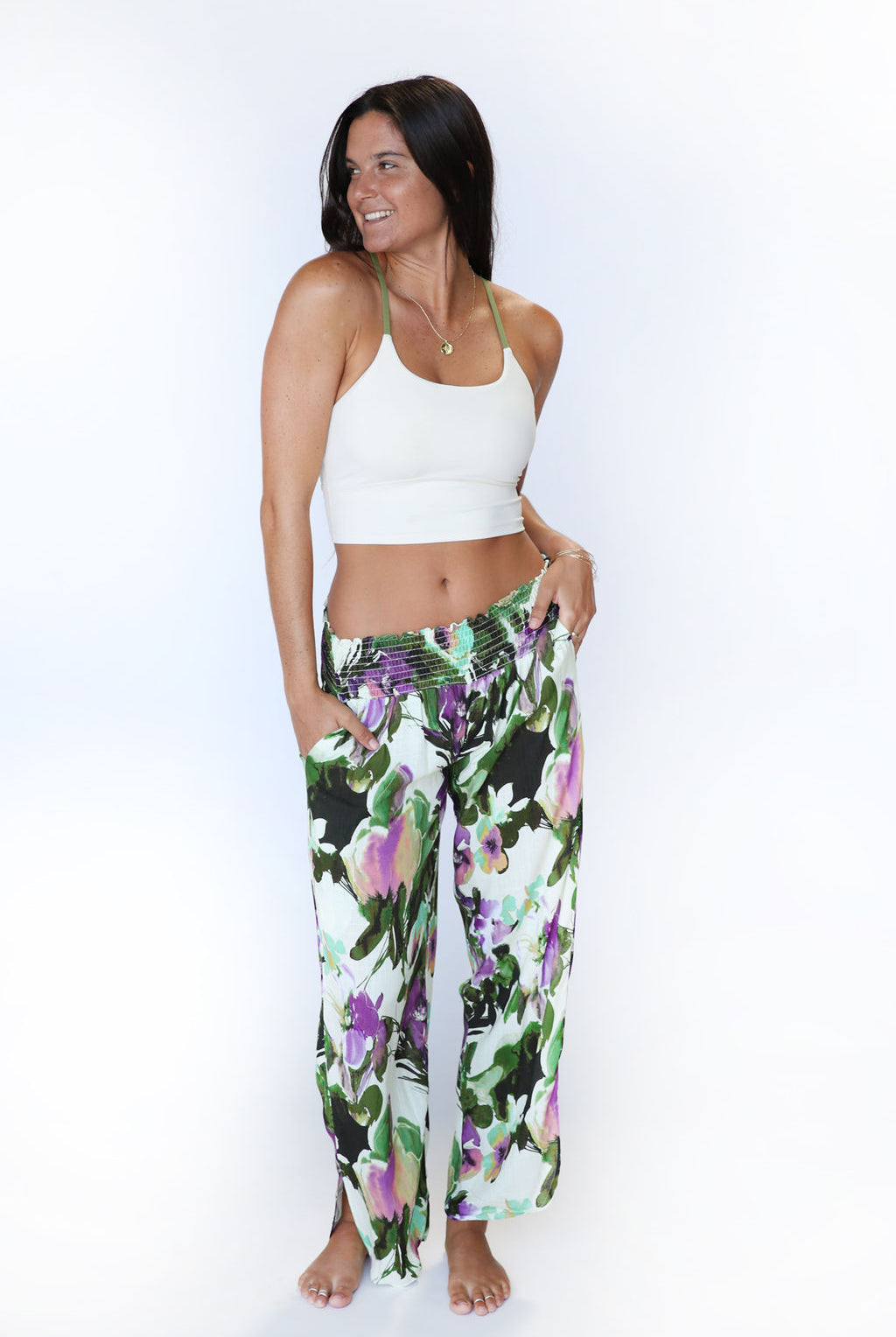 Pants - Amber Smock Pants Purple Haze