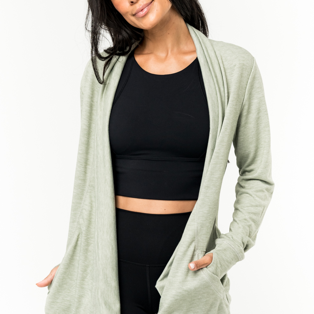 Top - Daily Wrap Moss Heather