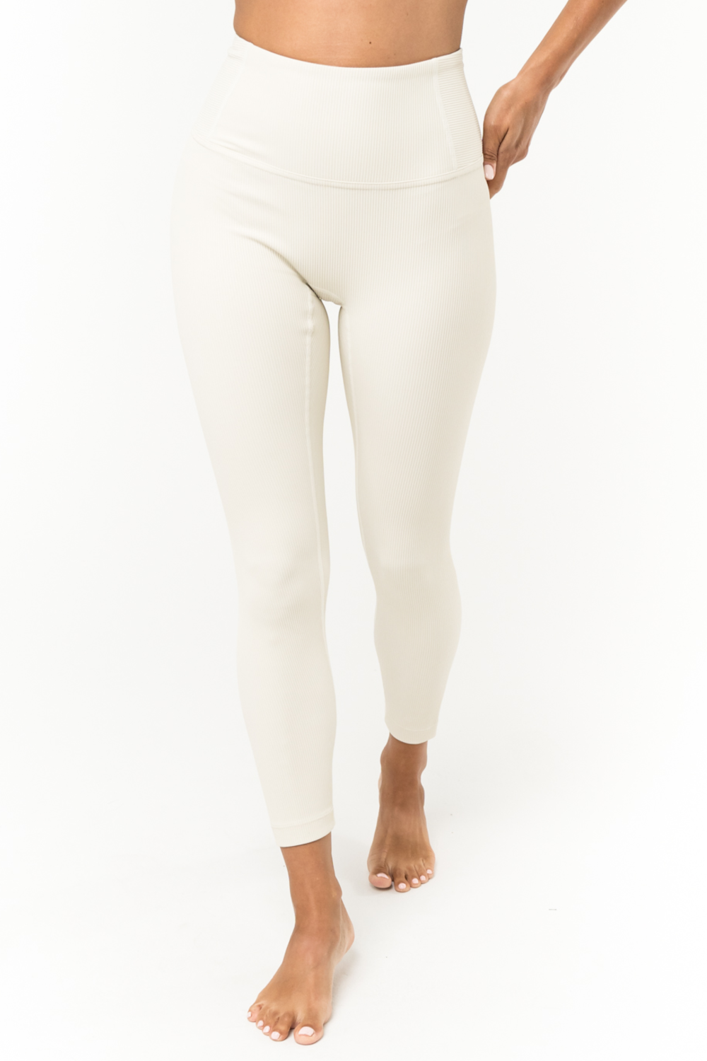 LovLei Leggings - Level Up (Ribbed) Ivory Solid / S
