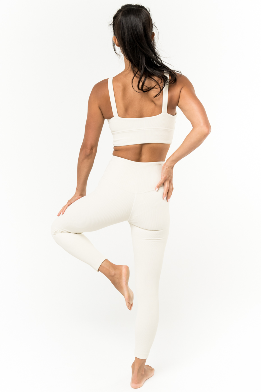 LovLei Leggings - Level Up (Ribbed) Ivory Solid / S